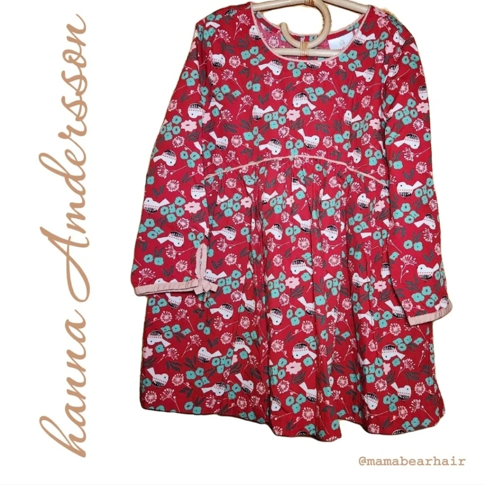 Hanna Andersson Top | Dandelion Make a Wish Bird Flower Blouse Tunic Gir…